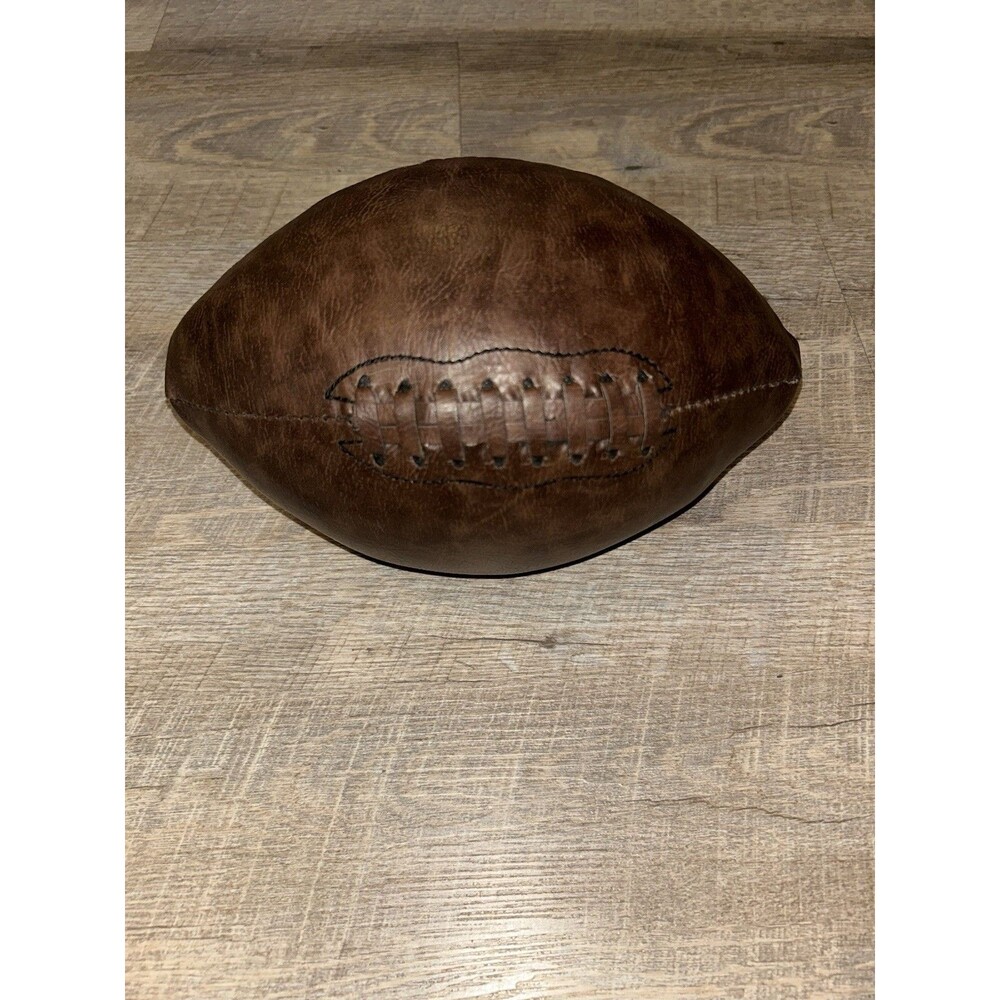 Vintage Style Faux Leather Football Door Stop Weighted Rugby Ball Novelty Gift